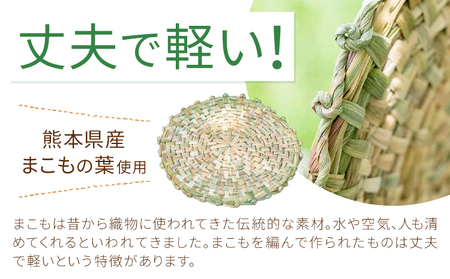 熊本県産 まこもの円座 直径 約40cm 1枚 三日月と太陽《8月上旬-10月末頃出荷》熊本県 菊池市 手作り ハンドメイド 円座 インテリア 座椅子カバー ナチュラル素材 まこも 使用 雑貨 日用品