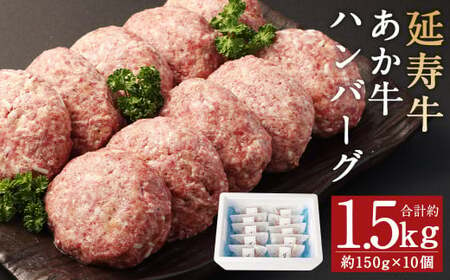 熊本県産 延寿牛 あか牛 ハンバーグ 約150g×10個 合計約1.5kg 牛肉 肉 お肉 にく 赤牛 あかうし 国産