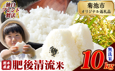 熊本県産 肥後清流米 無洗米 10kg ブレンド米《7-14日以内に出荷予定(土日祝除く)》 熊本県産 ふるさと納税 精米 米 こめ ふるさとのうぜい コメ お米 おこめ