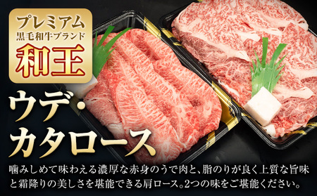 熊本県産A5等級和王 カタロース 約600g ウデスライス 約400g 計1kg 帝神志方ミート株式会社《90日以内に出荷予定(土日祝除く)》熊本県 菊池市 牛肉 肉 お肉 和牛 くまもと黒毛和牛 熊本県産 A5 和王 カタロース 肩ロース うでスライス うで ウデ スライス