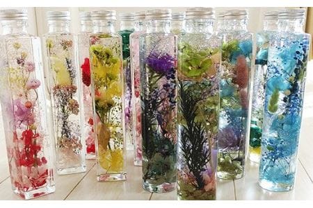 ハーバリウム 制作キット 2本セット（200ml・100ml）季節の花 ドライフラワー プリザーブドフラワー