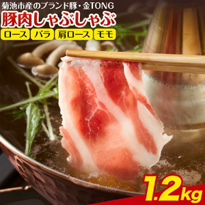 豚肉 しゃぶしゃぶセット 合計1.2kg 300g×4種類 バラ ロース 肩ロース モモ 有限会社ハム工房TONGTONG《90日以内に出荷予定(土日祝除く)》熊本県 菊池市 食べ比べ 豚肉 セット バラ ロース モモ 金TONG 九州産 国産 熊本県産