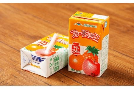 フルーツミックス 1ケース（250ml×24本）ミックスジュース 乳飲料 らく