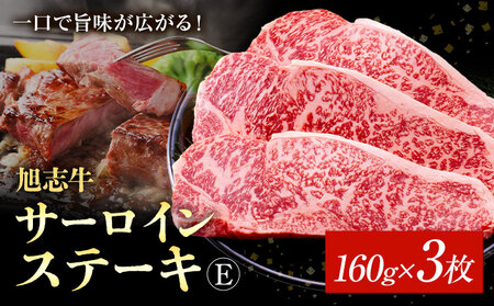 旭志牛 サーロインステーキE 160g×3枚 合計480g 有限会社旭志村ふれあいセンター《90日以内に出荷予定(土日祝除く)》お肉 牛肉 サーロイン ステーキ 菊池ブランド牛 冷凍 送料無料 10,800円