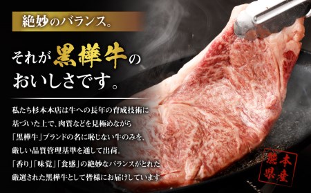 くまもと黒毛和牛 杉本本店 黒樺牛 A4～A5等級 ロースステーキ 200g×2 計400g
