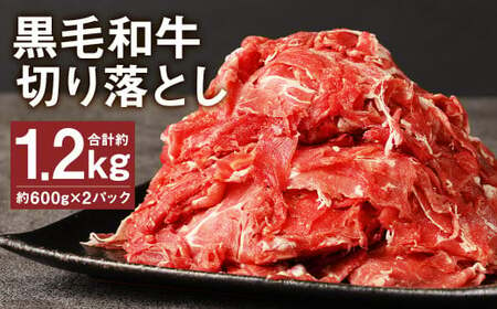 黒毛和牛 切り落とし 約1.2kg 600g×2パック 牛肉 