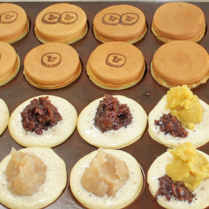 132-5　回転焼き　ひさや（小倉、白、小倉芋、カスタード、チョコ）12個_V32-0005