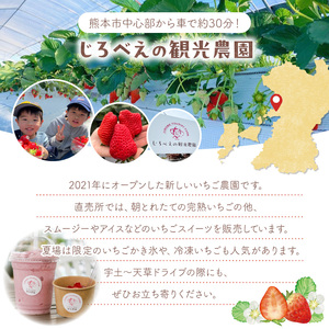 142-1　じろべえの観光農園 いちご狩り体験！大人２名様分！