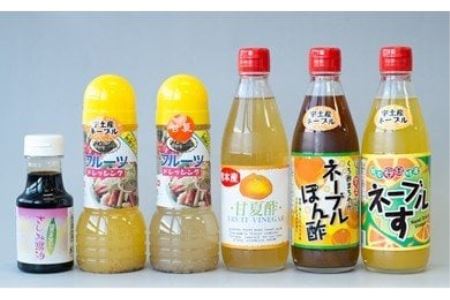 F5-7 シガキ食品 宇土産ネーブル・甘夏使用の調味料&熊本醤油セット