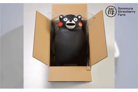 74-31　園村苺園　完熟冷凍いちご！「ぷち苺」８カップ練乳付き in くまモンの箱入り