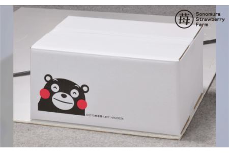 74-31　園村苺園　完熟冷凍いちご！「ぷち苺」８カップ練乳付き in くまモンの箱入り