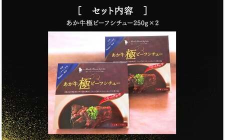 あか牛極ビーフシチュー250g×2 レトルト ビーフシチュー 和牛 あか牛 2食 計500g パウチ 常温 惣菜