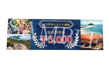 上天草市内の宿泊施設 宿泊利用券5,000円分 宿泊券 クーポン ホテル 旅館 旅行 熊本県 上天草市
