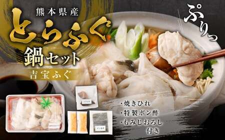 とらふぐ「鍋」セット 吉宝ふぐ『焼きひれ／特製ポン酢／もみじおろし付き』 ふぐ 河豚 フグ とらふぐ トラフグ 鍋 ふぐ鍋 雑炊 ひれ酒 熊本県 上天草市