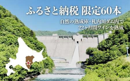 《60本数量限定》札内川ダム 熟成 赤ワイン 中札内村産 ぶどう アート・ド・シャンプ 【2025年5月上旬-2025年5月下旬発送】 ワイン 赤 お酒 おさけ 酒 ギフト [006-0015]