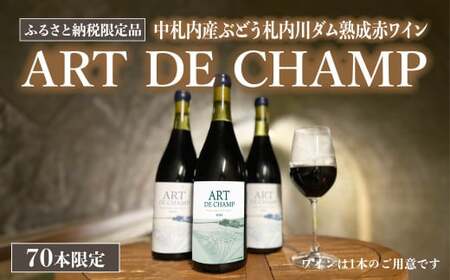 《70本数量限定》札内川ダム 熟成 赤ワイン 中札内村産 ぶどう アート・ド・シャンプ 【2026年6月上旬発送】 ワイン 赤 お酒 おさけ 酒 ギフト [006-0109]