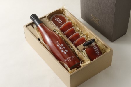 太陽の恵み満載!完熟トマトの旨味凝縮「トマトベリー」セット（ゼリー・ジュース・ジャム）[E2-1]