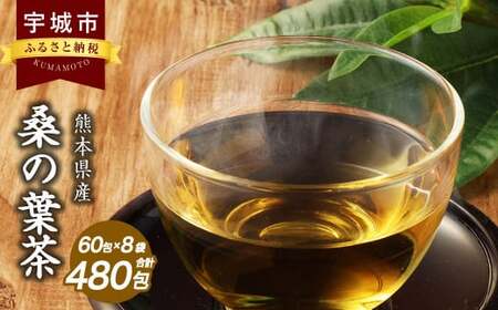 桑の葉茶 粉末 ノンカフェイン 国産 ティーバッグ 健康茶 熊本県産 桑の葉茶 60包 8袋セット 計480包