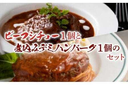 プレミアム ビーフシチュー 煮込み デミグラス ハンバーグ セット 熊本県産ハンバーグ 牛肉ハンバーグ 洋食ハンバーグ 牛ハンバーグ 国産ビーフシチュー デミグラスビーフシチュー プレミアムビーフシチュー 逸品ビーフシチュー