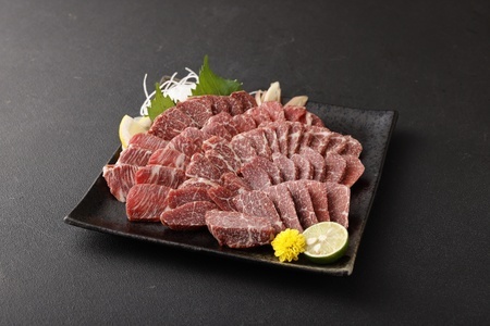 【国内肥育】霜降り 馬刺し 300g（100g×3個）醤油・生姜付き 