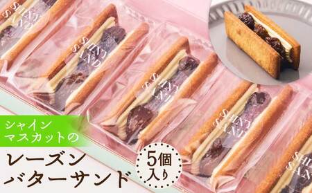 シャインマスカット レーズンバターサンド ラムレーズン クッキー 5個入り
