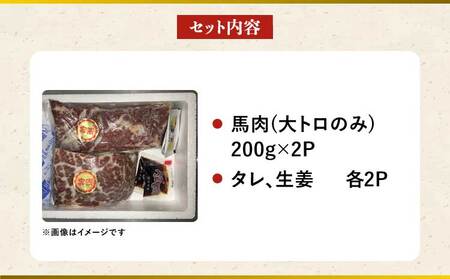 馬刺し セット 大トロ 400g 厳選馬刺し 最上級馬刺し 大トロ馬刺し 熊本馬刺し