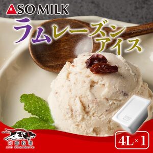 阿蘇ミルクアイス ラムレーズン【4L】