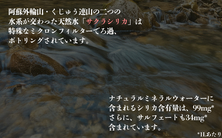 【みずの里】【定期便3回】阿蘇の天然水「サクラシリカ」 500ml×40本