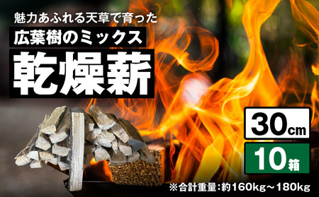S163-016_魅力あふれる天草で育った広葉樹のミックス乾燥薪（30㎝） 10,920円