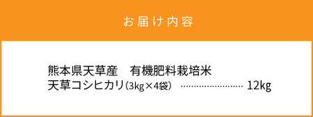S109-004A_〈令和6年産〉熊本県天草産 天草コシヒカリ12kg（3kg×4）【先行予約】