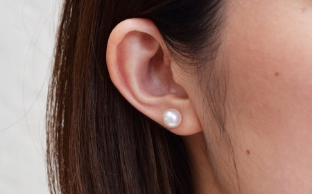S085-321A_天草産 8mm-8.5mm あこや真珠 ホワイトピンク 花珠級 スタッド パールピアス イヤリング【C:ピアス Pt900(プラチナ)】