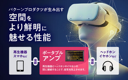 VHA-5240-B ( VR向け 高精細 小型 ヘッドフォン アンプ ) 約46g 音響機器 コンパクト オーディオ[AYAP002]