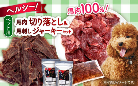 詰め合わせ 国内加工 ペット用 馬肉 切り落とし 1kg ペット用 馬刺しジャーキー 100g(50g×2)  ペットフード 馬肉 [AYCT012] 11,250円