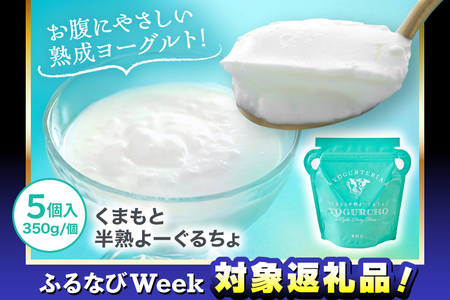 【ふるなびWEEK対象】くまもと半熟よーぐるちょ 350g×5個 オオヤブデイリーファーム ヨーグルト 濃厚ヨーグルト AYAE004FN-Limited-PR