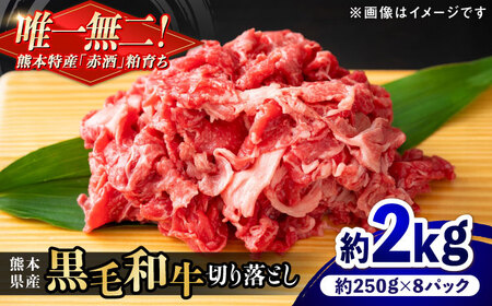 熊本県産 『原田畜産』 黒毛和牛 切り落とし 計約2kg（約250g×8パック） 牛肉切り落とし [AYCN014]