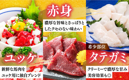 桜屋 馬刺し 6種 計約420g 赤身 タテガミ ハツ サガリ フタエゴ ユッケ[AYCP027]