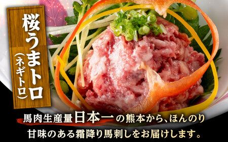 鮮馬刺し ユッケ 桜うまトロ ネギトロ セット 計約1kg  馬刺し[AYAF018]