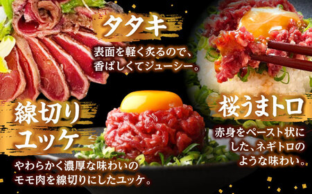 馬刺し 部位堪能 7種 食べ比べ ブロック 計約540g  馬刺し[AYAF019]