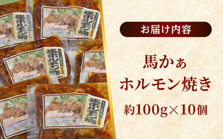 馬かぁホルモン焼 約100g×10個 計約1kg ホルモン[AYAF024]