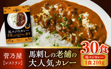 熊本 馬肉 馬スジのカレー 30食分（210g/食）カレー[AYAF116]