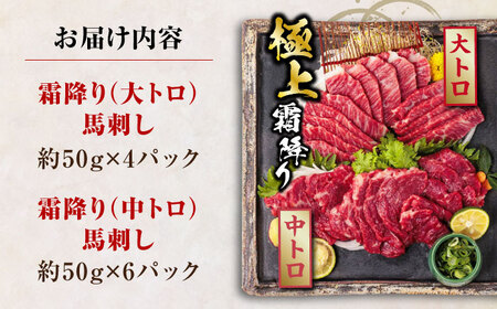 国産 霜降り馬刺し2種セット 約500g 馬刺し[AYBP005]