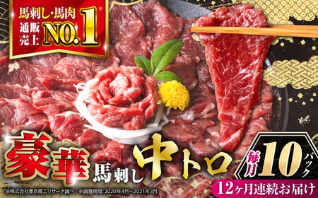 【全12回定期便】霜降り馬刺し 計約500g 馬刺し[AYBP024]