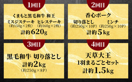 12回定期便 合志市肉の極み定期便 霜降り桜和牛豚ミンチAYZZ012