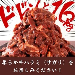 秘伝コク旨 訳あり 牛サガリ(ハラミ)肉 合計1.6kg 【めぐみ食品】_肉 焼肉 牛肉 やきにく ヤキニク バーベキュー_【配送不可地域：離島】【1600579】