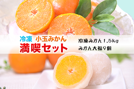 玉東町のみかんを使った『冷凍みかん満喫セット (冷凍みかん1.5kg みかん大福9個)』《30日以内に順次出荷(土日祝除く)》みかん 冷凍 フルーツ 果物 お中元 贈答 ギフト