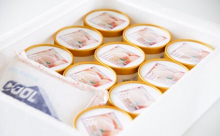 温室桃たっぷりのアイス&シャーベット10個 