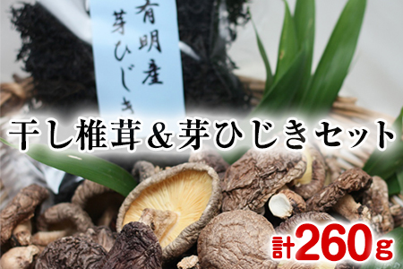 干し椎茸、有明海産芽ひじきセット 内野海産《30日以内に順次出荷(土日祝除く)》
