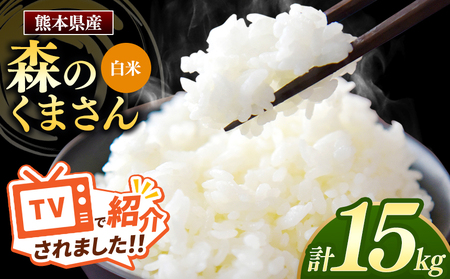 令和7年産 熊本県産 森のくまさん 白米 15kg 米 こめ