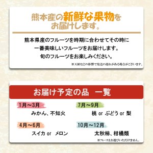 【定期便4回】嬉しい!季節の新鮮フルーツ定期便 春夏秋冬味わいプラン | 熊本県 和水町 くまもと なごみまち なごみ  果物 季節の果物 フルーツ 詰め合わせ セット 定期便 定期 4回