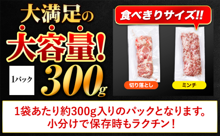 【12ヶ月定期便】 豚肉 うまかポーク 切り落とし&ミンチ ハーフセット 1.8kg 《申し込み翌月から発送》 